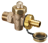 Oventrop 1032004 torneira de enchimento/drenagem, material do corpo em bronze, 1/2" polegada, 108mm, com parafuso regulável, temperatura de operação 0-150º Celsius, pressão de trabalho 16 bar, PN16, fluxo 3,5Kvs, DIN 3848, com tampa de vedação, produto importado