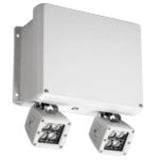 ABB Energi-Lite 12HPM602L6 Luminária de Emergência, 565 lumens, autonomia 20 horas, lâmpada LED 2x6W, 120/277V, 60Hz, corpo fibra de vidro NEMA-4X, ferragens em aço inox, 1/2" NPT, controle remoto incluso, UL 924, IP65, IEC 60529, produto importado, substituto do antigo Lite Pak 2 F LED P50, ficha tecnica data sheet e catalogo