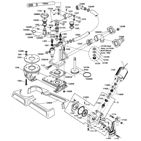 Raritan 09519 ID: RAR 1200CW, PHII Head - Pump Housing, produto importado