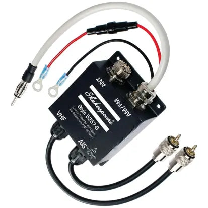 Shakespeare &nbsp;1009870 &nbsp;ID: SHK 5257-S, Antenna Splitter for VHF Radio, AIS Receiver &amp; AM/FM Stereo, produto importado