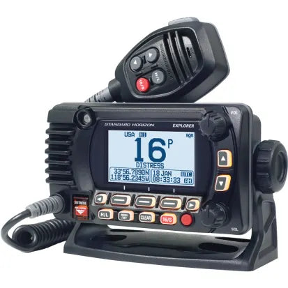 &nbsp;Standard Horizon 1014216 ID: STD GX1800GB, GX1850 Explorer Series VHF - GPS, Black, produto importado