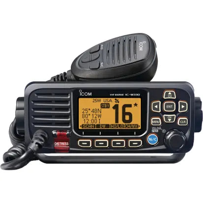 Icom 1027942 ID: ICM M330BLACK, VHF Marine Fixed Mount, M330 No GPS (Black), produto importado