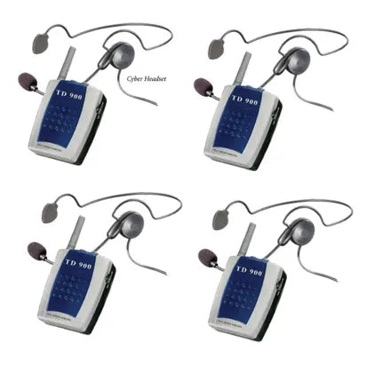 Eartec 200604 ID: ERT TD904 TD900 Series Hands-Free 2-Way Radio Systems, TD904 System - 4 Radio Set, produto importado