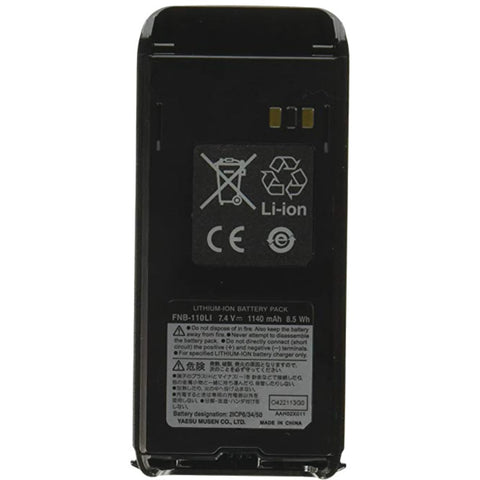 Standard Horizon 429778&nbsp;ID: STD FNB-110LI, Battery Pack - for the HX290 Handheld VHF Radio - 1140 mAh, produto importado