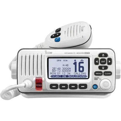 &nbsp;Icom&nbsp; 444902 ID: ICM M424G, IC-M424G HF VHF Marine Transceiver, White, produto importado