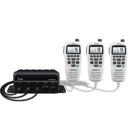 Icom 446890 ID: ICM M510BB GW 21 USA IC-M510BB Black Box VHF Fixed Mount Radio w/AIS - White, produto importado