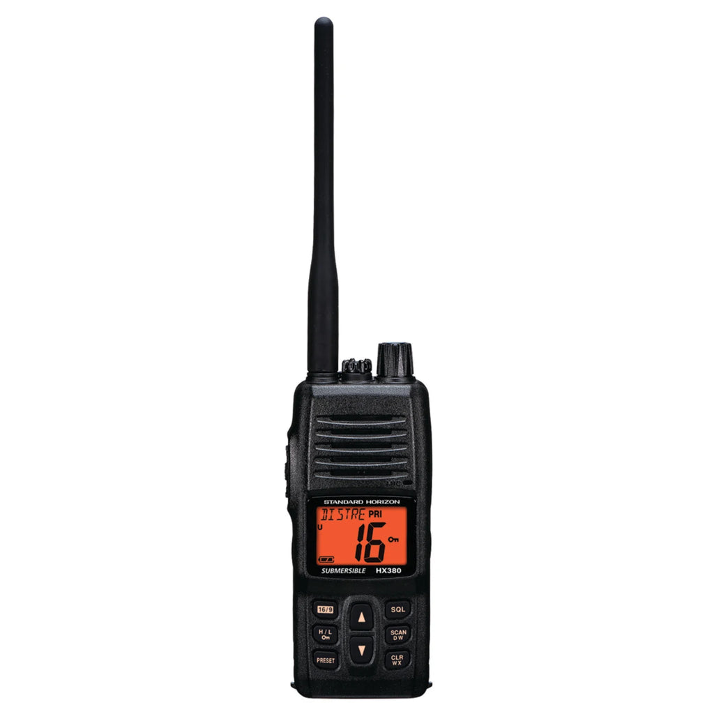 Standard Horizon 450862 ID: STD HX380, &nbsp;HX HX380 Submersible Handheld VHF Radio, produto importado