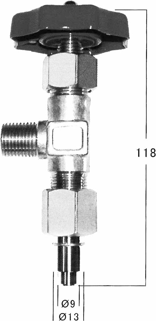 IMPA 850507 VALVE GAS OUTLET STATION AC-S, IN: M18X1.5 OUT: 3/4-16UNF (L)