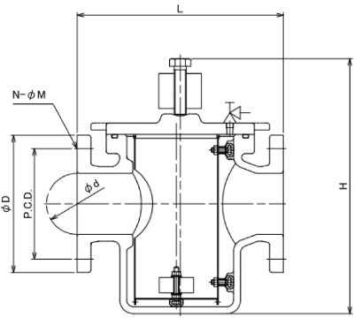 IMPA 872001 WATER FILTER CAN CASTING STEEL, NOM DIA 25MM