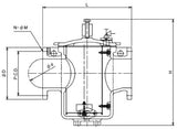 IMPA 872008 WATER FILTER CAN CASTING STEEL, NOM DIA 131MM