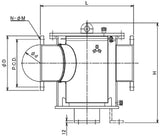 IMPA 872010 WATER FILTER CAN CASTING STEEL, NOM DIA 200MM