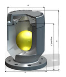 IMPA 872374 AIR VENT HEAD DIN WINTEB PN10, WIN2000 TYPE 1 W/SCREEN 50MM