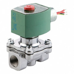 Asco EF8210D189 válvula solenóide, simples, conexão rosca 1" NPT, 2 vias, normalmente fechada, orifício 25mm, aço inox, 120Vcc, 36,2 W, produto importado