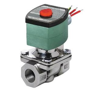 Asco 8210C087 Válvula solenóide de comando, 2 vias, (modelo atual 8210G087), ar gás neutro água óleo, -20º a 90ºC, diamentro 1/2" polegada, rosca NPT, corpo em aço inox AISI316, acionamento manual, bobina 110V, 16,7W, 60Hz, 2,7 a 9 kgf/cm2, normalmente fechada (NC), produto importado, ficha tecnica catalogo datasheet