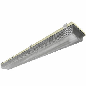 Chalmit ST3I/06L/LE luminária sobrepor industrial, aço inox, zincado, branco, difusor em policarbonato, 2 lâmpadas LED, 44W, IP65, produto importado, datasheet