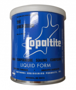Copaltite COPCQT Composto Selante para alta temperatura, lata 946 ml (1 Qt), forma cemento para altas temperaturas, para juntas vapor 2000 psi (1200°F), flanges sem juntas 6500 psi, juntas rosqueadas 10000 psi e turbinas maritimas 1200 PSI 950°F, produto importado, MSDS ficha tecnica de sergurança datasheet