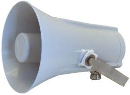 DNH HS-15(T) Corneta, potência 15W, corpo em alumínio, RAL 7035, grau de proteção IP67, temperatura de trabalho 110°C a -50°C, 107/118 dB, frequencia de alcance efetivo de 350–7500 Hz, dispersão 150° / 40°,  produto importado, ficha tecnica catalogo datasheet