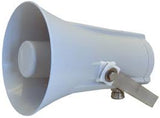 DNH HS-15(T) Corneta, potência 15W, corpo em alumínio, RAL 7035, grau de proteção IP67, temperatura de trabalho 110°C a -50°C, 107/118 dB, frequencia de alcance efetivo de 350–7500 Hz, dispersão 150° / 40°,  produto importado, ficha tecnica catalogo datasheet