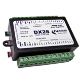 Noland DX28 Divisor amplificador de sinal, 2 canais, splitter para distribuição de dados NMEA 0183, 2K Ohms, maximo baud rate 34.400, 10-30 Vdc, 100 mA, corpo em plastico ABS, produto importado, ficha tecnica catalogo datasheet