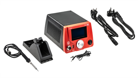 Distrelec International RS Pro 304-05-371 estação de solda, 75W, 220-240V, temperatura de soldagem de 30º a 500ºC, tela display LCD, importado, datasheet