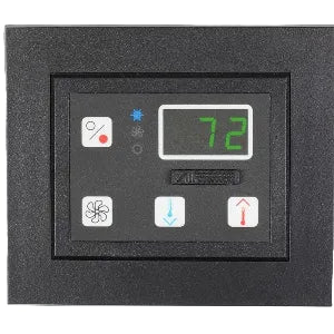 Dometic termostato Passport I/O, uso em sistema de ar condicionado maritímo, cor preto, moldura, produto importado, datasheet