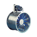 Elta Fans LC125T4-A9/12 exaustor axial, aço galvanizado, diâmetro 1250mm, 50CV (37,28kw), 1770 rpm, 1400 Pa, 14,8m³/s, área classificada, importado, datasheet