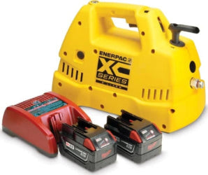 Enerpac XC2202ME bomba hidraulica sem fio, ação simples, 122" polegadas cúbicas, 230V, 3 vias, 2 pos, carregador 230V, substitui o antigo XC1202ME, datasheet