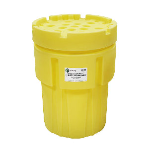 Enpac 1065YE tambor cilindrico, polietileno, Poly-Overpack, amarelo, 246L (litros), sem escala graduada, com tampa, produto importado, datasheet