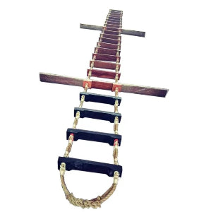 Escada de prático para embarque e emergência, embarkation ladder, Solas 10, CCS, degraus em madeira e borracha, medidas diversas, produto importado