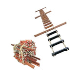 Escada de prático para embarque e emergência, embarkation ladder, Solas 10, CCS, degraus em madeira e borracha, medidas diversas, produto importado