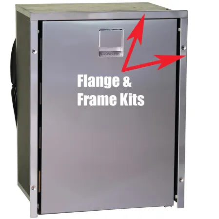 Isotherm&nbsp; SKU: 1019996 &nbsp;ID: ISO SGB00024AA FLANGE frame 3-sided, brushed for Cruise 65/Drawer 65/Drawer 55F, Stainless, refrigerator mounting flanges, prod. importado