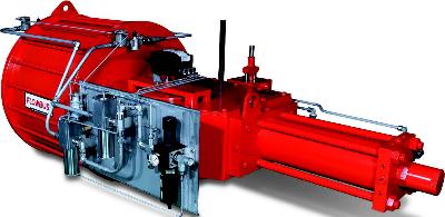 Flowbus EPTS130-535-S3 Atuador pneumático rotativo, retorno por mola, ação de controle ar/abre, giro 0-90º, pressão máxima de trabalho 12 bar, produto importado, ficha tecnica catalogo datasheet