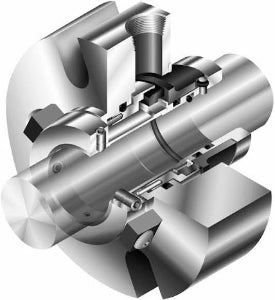 Flowserve DE-2B-44721 selo mecanico simples (402281), API STD 682, P50 KER2KFVV, DN 1 3/8" pol, sentido horário CW, faces Grafite x Carbeto Silício, importado
