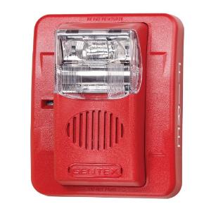 Gentex GEC24-15/75WR Sirene de segurança, ABS, 70 a 82 dB (decibéis), com sinalização luminosa, 24Vcc, alarme contra incêndio, 904-1127-002, produto importado