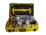 Kit-Aero KA2020 unidade portátil para carga de Nitrogenio (PCU), com 3m de mangueira e conectores rápidos (quick connect), maleta compacta de alúminio, cilindro com capacidade para 1800L STP, filtro, TPED, G1/4", nível de filtragem 20 micra, peso 21.5 kg, produto importado, ficha tecnica catalogo datasheet