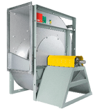 Kruger BSB250/TM CLII ventilador centrifugo horizontal, aço galvanizado, acionador 2,04 CV (1,5kW), 3890 rpm, pressão estática 1200 PA, 1600 m³/h, datasheet