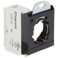 Legrand 022971 Bloco de contato de parada de emergencia Osmoz, liga/desliga (cut-off), NF+3 posicões, IP20, IEC 60947-5-1, 1 contato NC, 230V, 3A, fixção frontal, produto importado, ficha tecnica catalogo datasheet