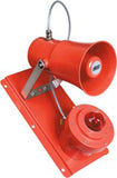 MEDC DB3/XB11 sirene de segurança, uso industrial, aço inox, 27 tons, 115 decibéis, sinalização luminosa, 24Vcc, 100W, IP67, alarme contra incêndio, datasheet