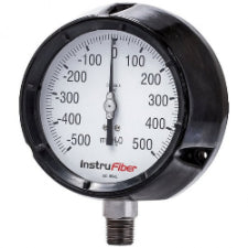 FFNC 114/3 manovacuometro, escala de -5 a 10 kgf/cm2, exatidão: A1=±1,0%, tubo Bourdon, DN 114mm, AISI 316, rosca 1/2" NPT, indisponível