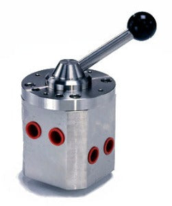 Bifold Marshalsea 14550-11R1 Valvula hidraulca Bifold, tipo seletora, direcional, conexão fêmea 3/8" NPT, acionamento por alavanca manual, material do corpo AI AISI 316 (aço inoxidável), pressão máxima 10.000 psi, para montagem em painel, ficha tecnica catalogo datasheet