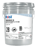Mobil Grease 28 graxa lubrificante sintética, a base de argila, PAO, MIL-PRF-81322G, -54° a 177°C, tubo, lata ou balde, NLGI 2, cor vermelha, importado