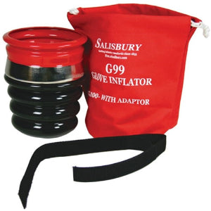 Salisbury G99GB kit inflador de luvas isolantes manual/portátil, sanfona nylon, diafragma borracha, PVC, vermelho, sacola, tipo I e II, importado, datasheet