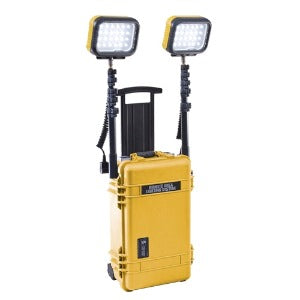 Pelican 9460 Luminaria Portatil, sistema de iluminação de área remota (RALS), material termoplastico (policarbonato), disponível nas cores preto e amarelo, lâmpada modulo de LED 45W, 12Vcc, 12.000LM (Lumens), facho de luz multidirecional por dois conjuntos óticos, producto importado, ficha tecnica catalogo datasheet
