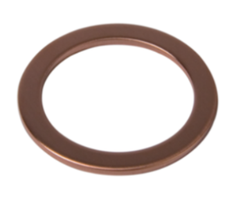 Pfeiffer Anel de cobre para conexão CF 100 DN, material em Cobre eletrolítico livre de oxigênio OFHC, C10100 OFE ASTM B 152, grau de dureza HO2 (84 HRF), espessura 2 mm, diametro interno Ø 101,7 mm, externo Ø 120,4 mm, superfícies isentas de riscos e rebarbas, produto importado
