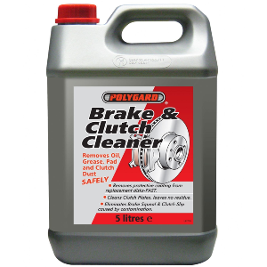 Polygard Limpador de freio e embreagem, break and clutch cleaner, embalagem de 5L (litros), remove óleo, graxa, poeira e resíduos, secagem rápida, produto importado