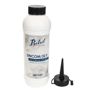 Roloil SINCOM/32E Fluido lubrificante sintético, frasco de 500ml, cor amarelo pálido, 0,91G/cm3, 27mm, 2/s, insolúvel em água 250ºC -39ºC, 128-39-2 64742-53-6, produto importado