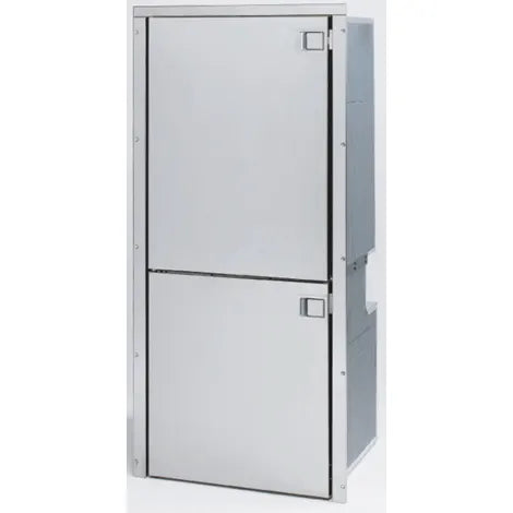 Isotherm SKU: 391533 ID: ISO 1195BB7NK0000 Stainless Cruise 195 Built-In Refrigerator / Freezer - AC/DC, Left Swing Door, produto importado