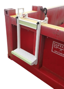 Safelift SOLCS container stile, plataforma acesso a container, 75 a 190 mm, liga de alumínio ultraleve 14kg, SWL 150kg, emborrachada, 485x440x930 mm, importado