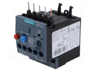 Siemens 3RU2116-0JB0 rele de proteção de sobrecarga, IEC 60255-149, 0,7 a 1,0 A, rearme automático e manual, 690V, IP20, produto importado