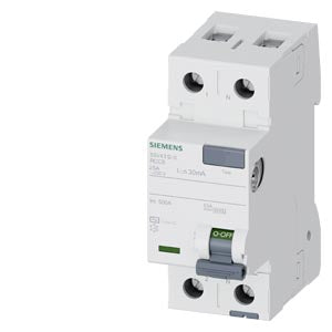 Siemens 5SV4312-0 disjuntor de proteção DR bipolar, 220V, 30mA, 25A, substitui o antigo 5SM1 312-0, importado, datasheet